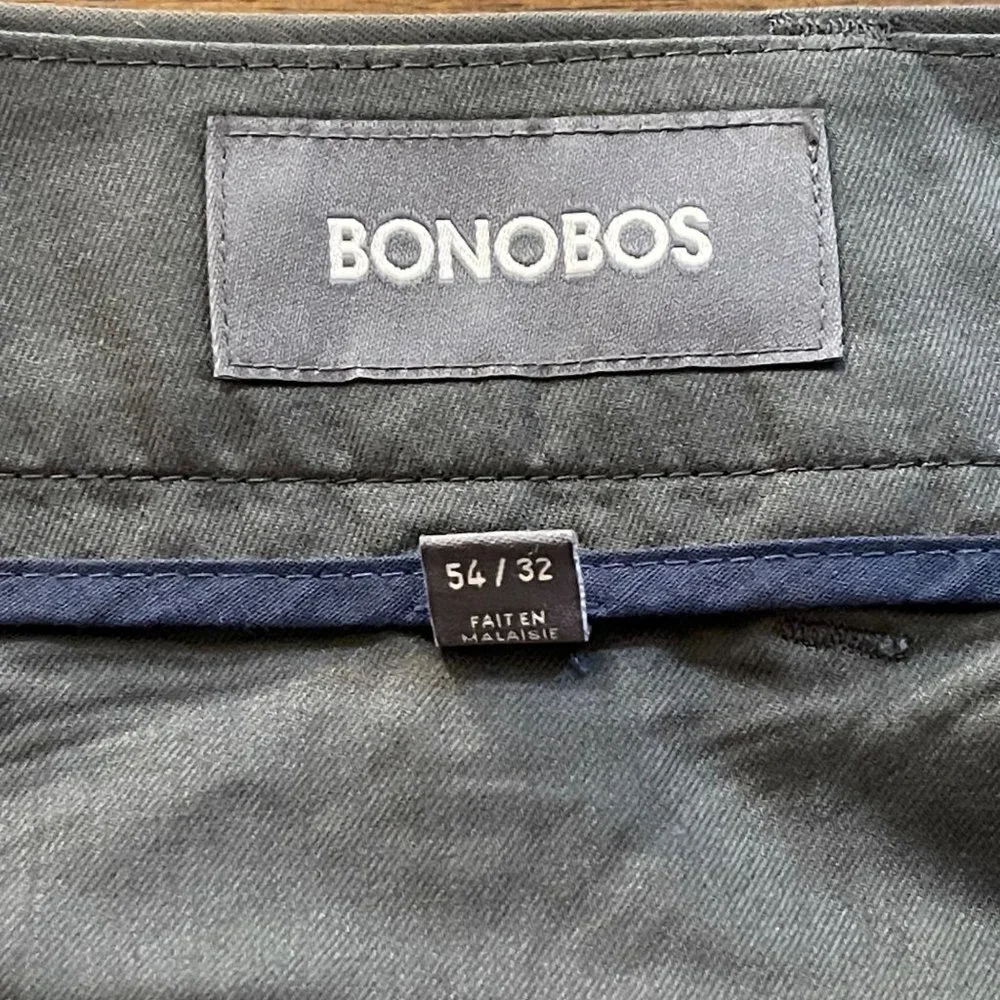 Bonobos Men's Friday Slate Grey Straight Fit Weekday Warrior Pants Size 54x32